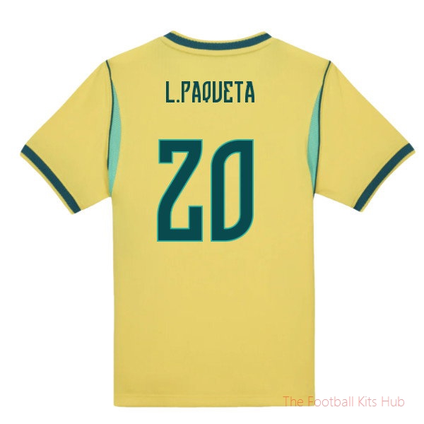 Brazil Home Little Boys 2026-2027 Mini Kit (L.Paqueta 20)