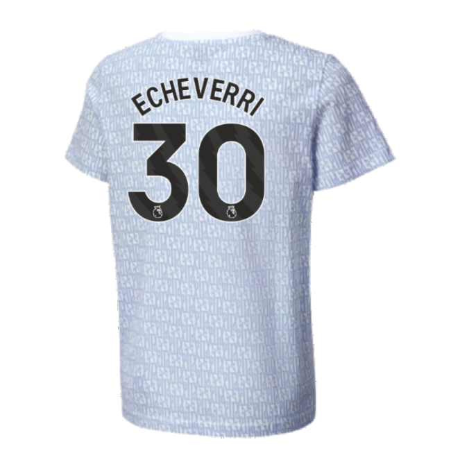 2024-2025 Man City ftblCulture Tee AOP (Light Blue) (Echeverri 30)