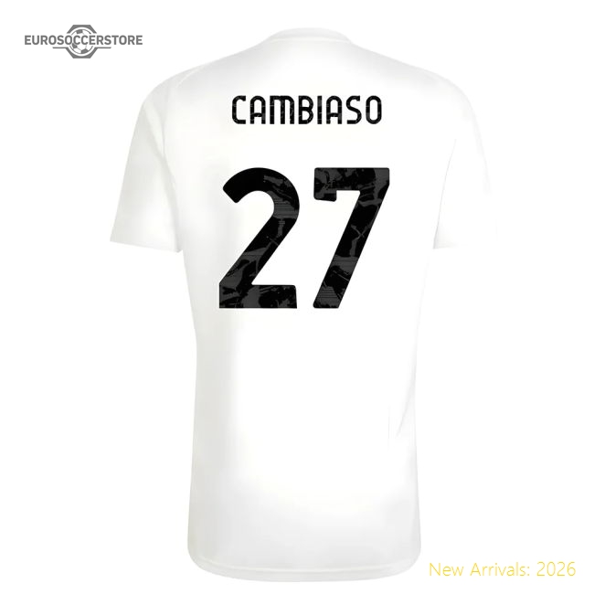 2025-2026 Bianconeri Training Tee (white) (cambiaso 27)