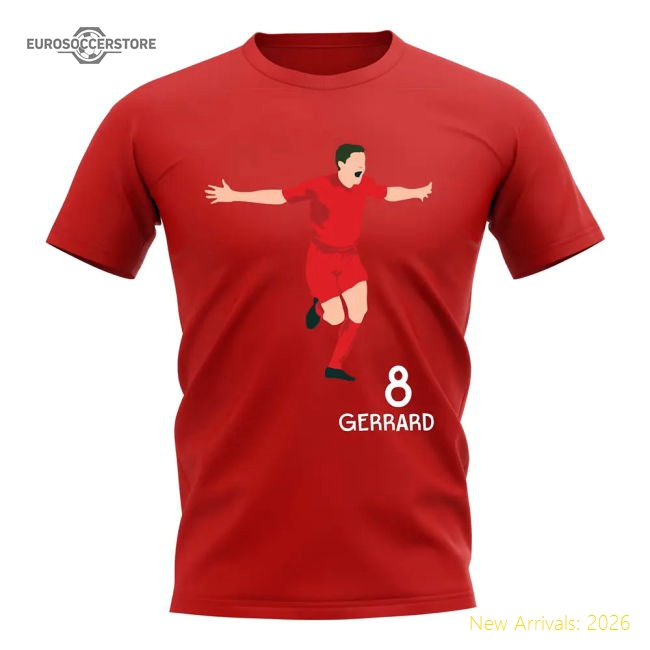 Official Steven Gerrard Liverpool Player Graphic T-shirt (red)