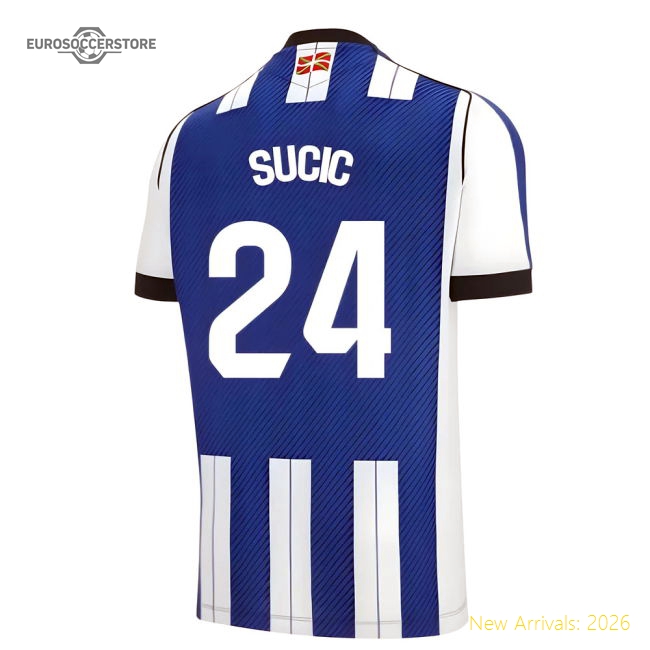 Official Match-Day 2025-2026 Real Sociedad Home Shirt (Sucic 24)