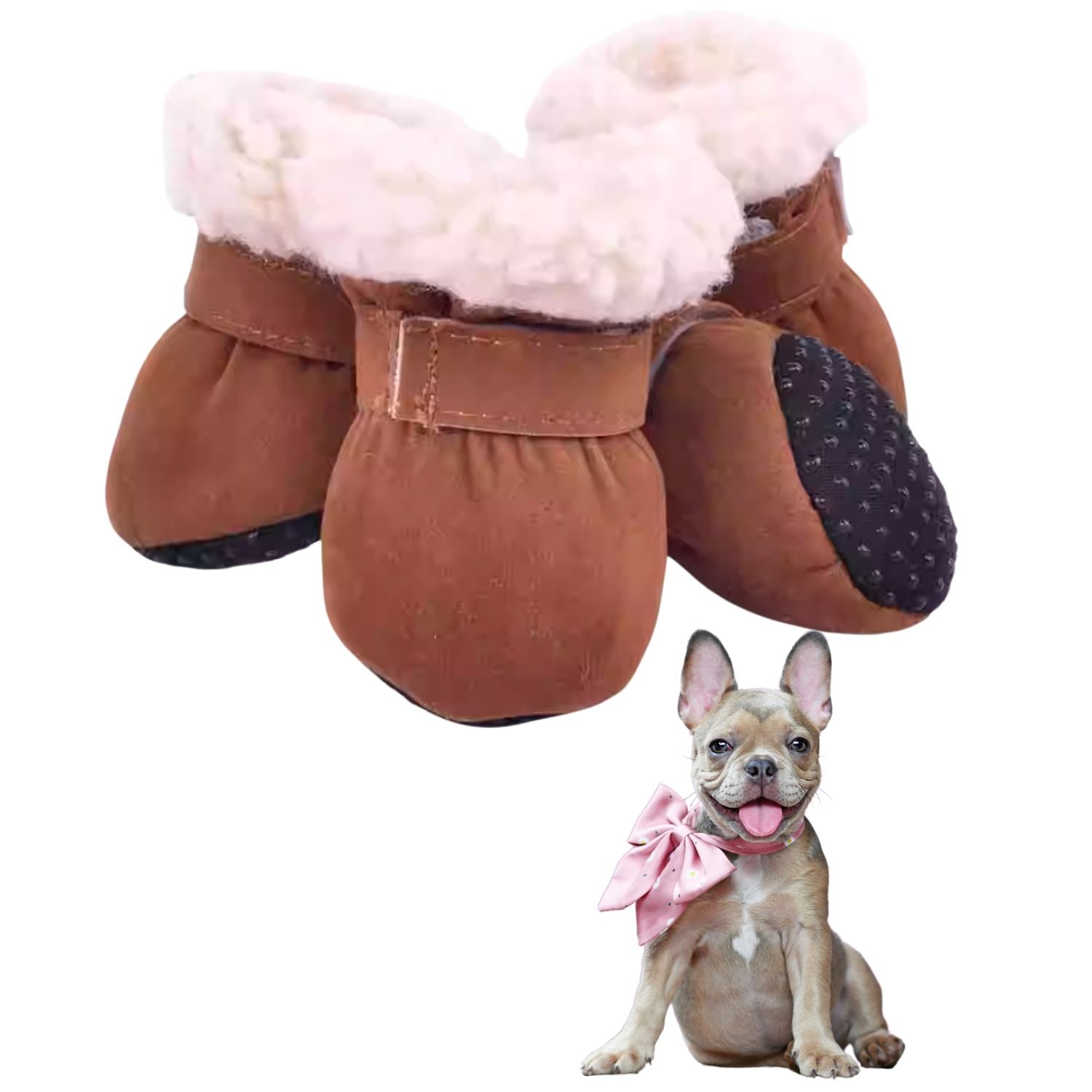 LuxePaw Soft Sole French Bulldog Booties – Stylish and Non-Slip