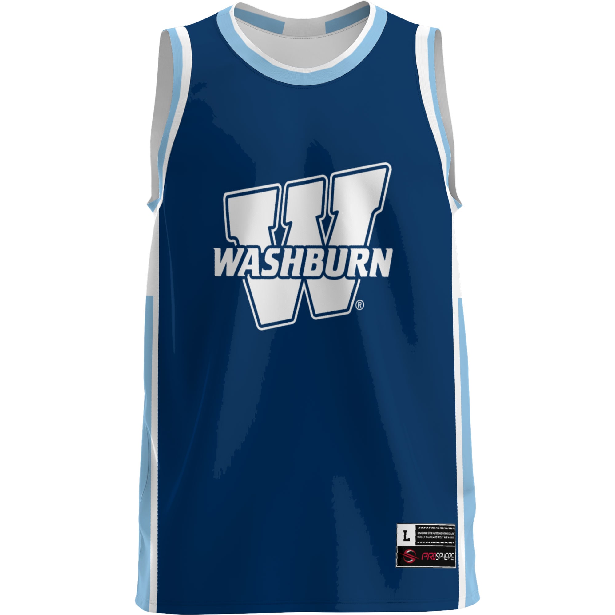 [DDG] Washburn Ichabods GameDay Greats Lightweight Basketball Jersey - Blue