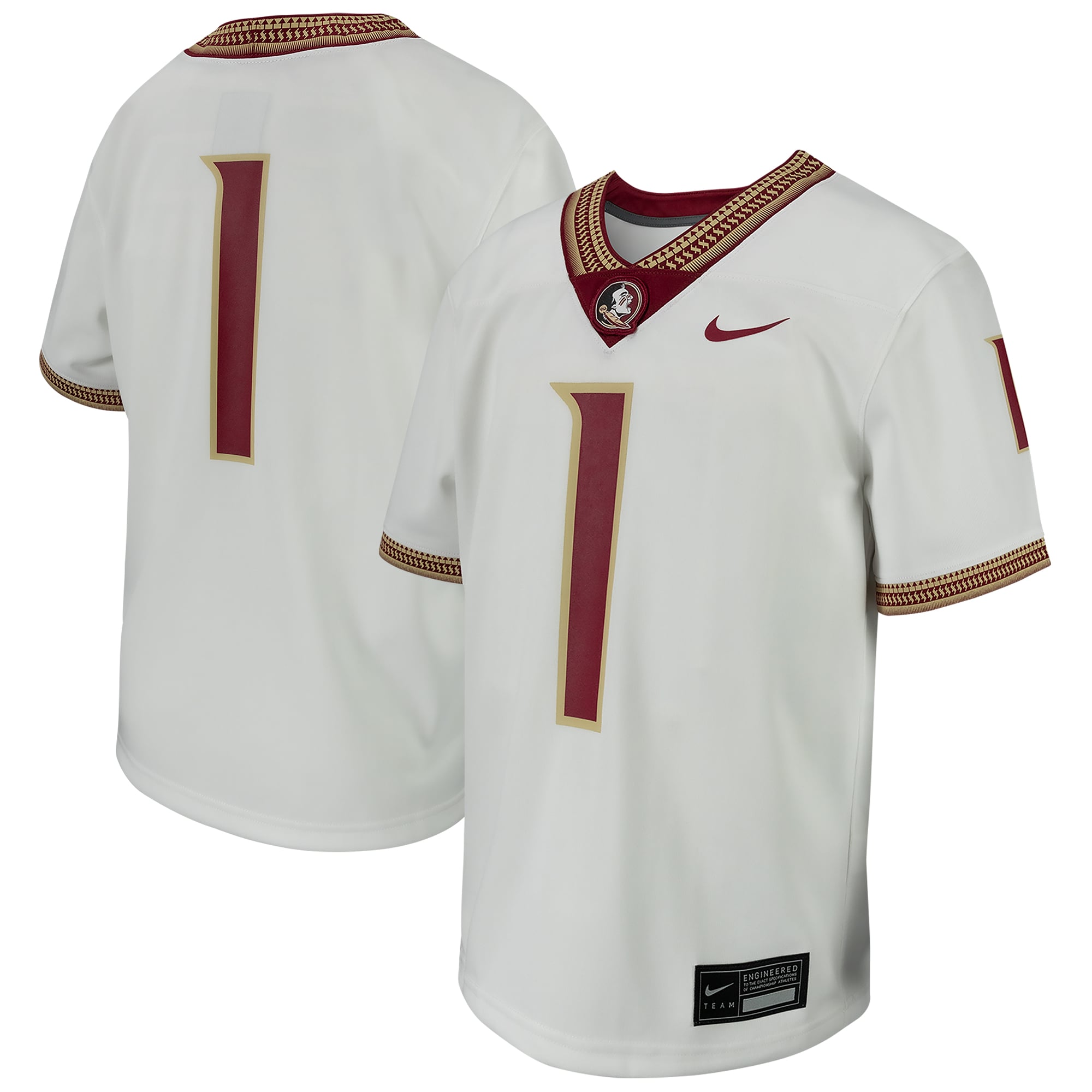 Youth # White Florida State Seminoles Football Game Jersey