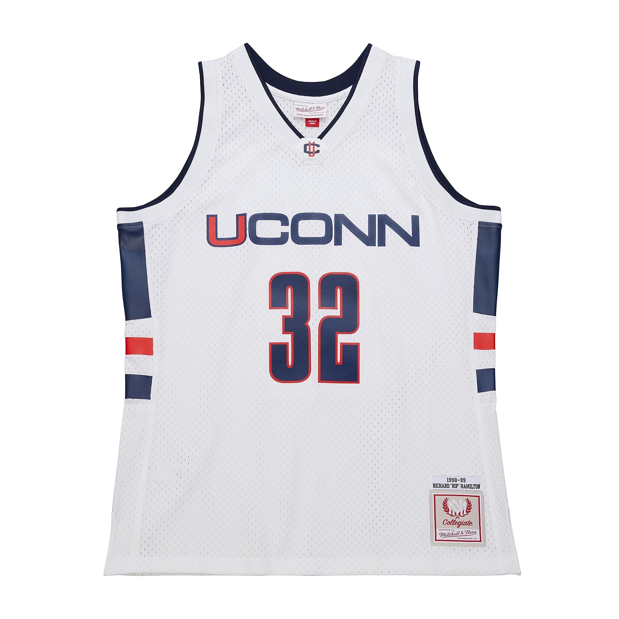 [NJP] Richard Hamilton UConn Huskies 1998/99 Jersey - White