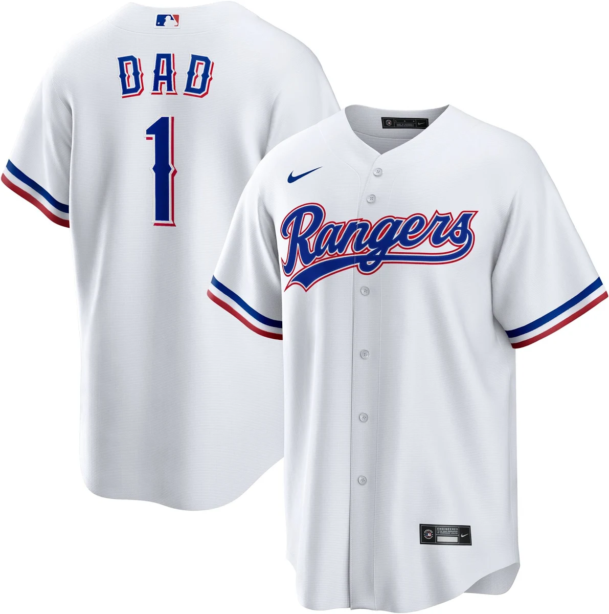 [LK] Texas Rangers #1 Dad Home Replica Jersey - White