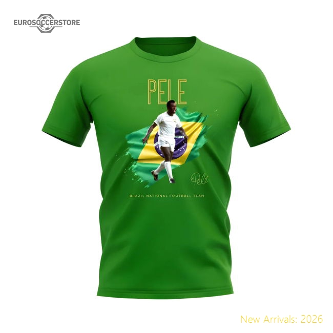 Pele Brazil Image T-Shirt (Green)