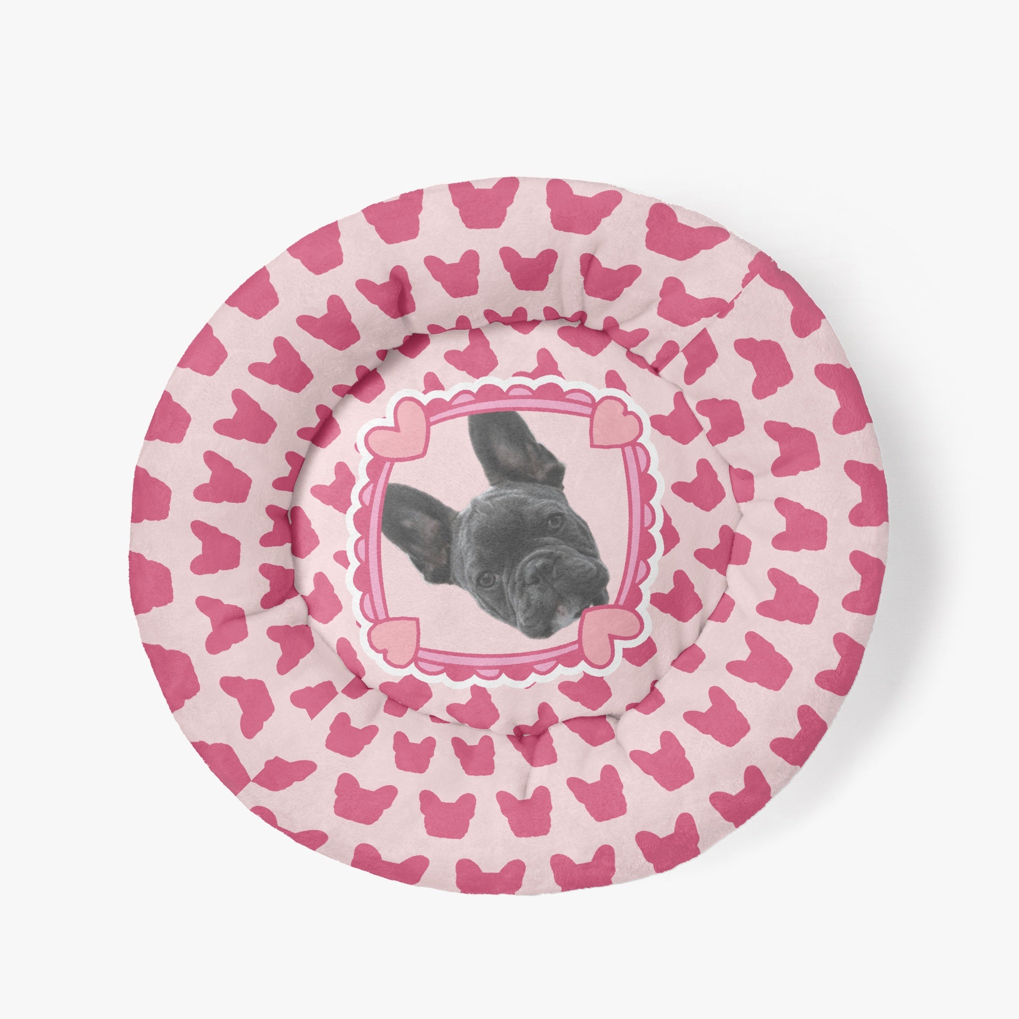 Thor - Custom Cloud-Comfort Frenchie Bed | Personalized Anti-Anxiety Donut Bed for French Bulldogs