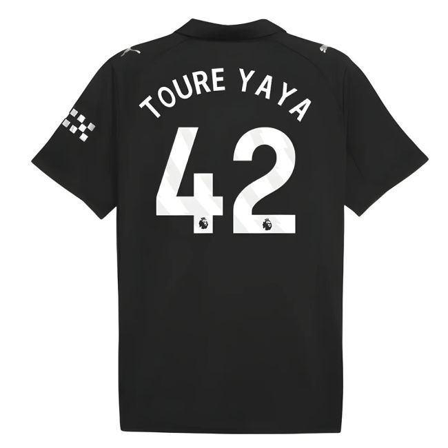 Man City 2025-20 Away Football Kit Toure Yaya 42 M S