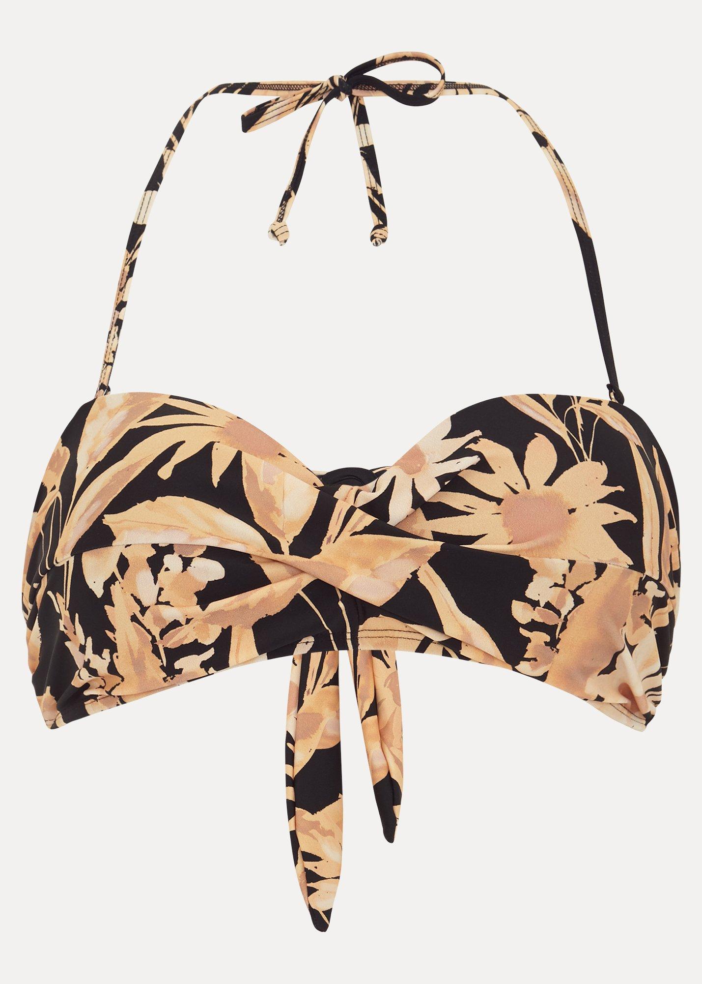 Sunflower Print Bikini Top