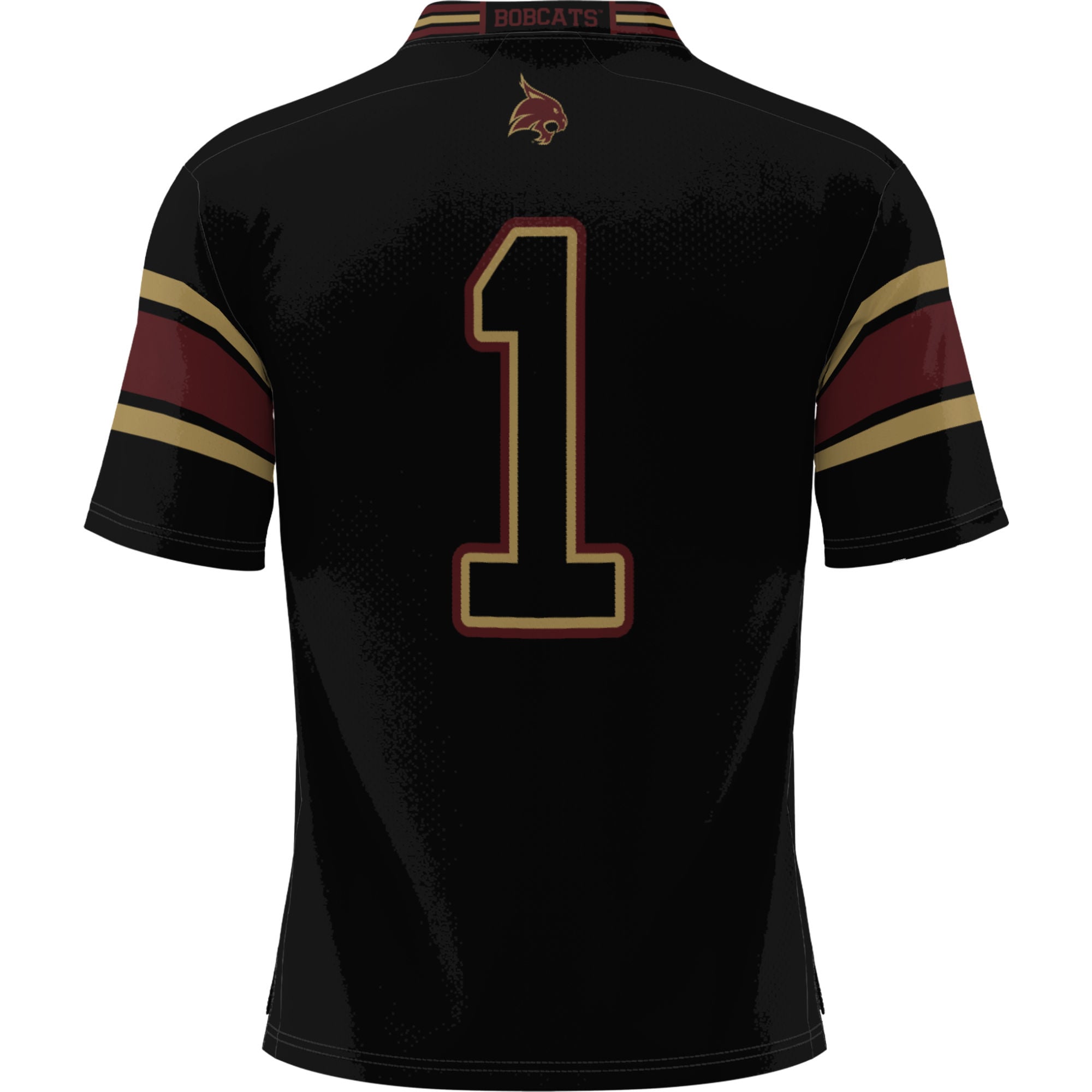 Men's #1 Black Texas State Bobcats Football Jersey