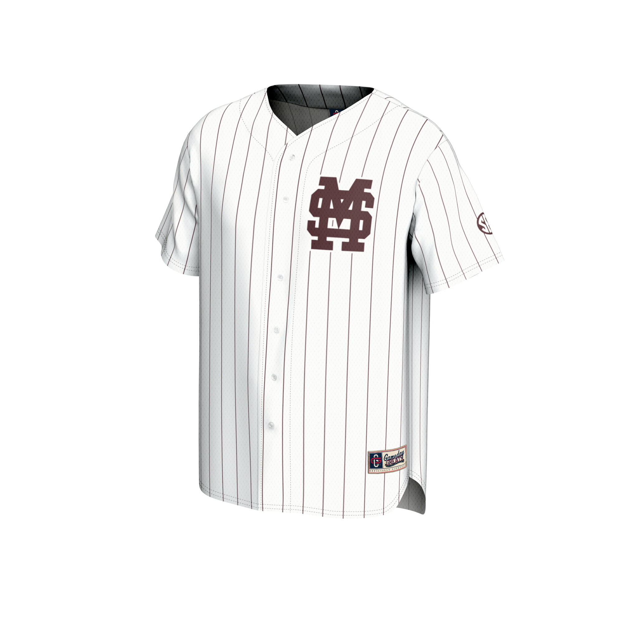 [NJP] Mississippi State Bulldogs GameDay Greats Youth Lightweight Collegiate Baseball Fashion Jersey - White