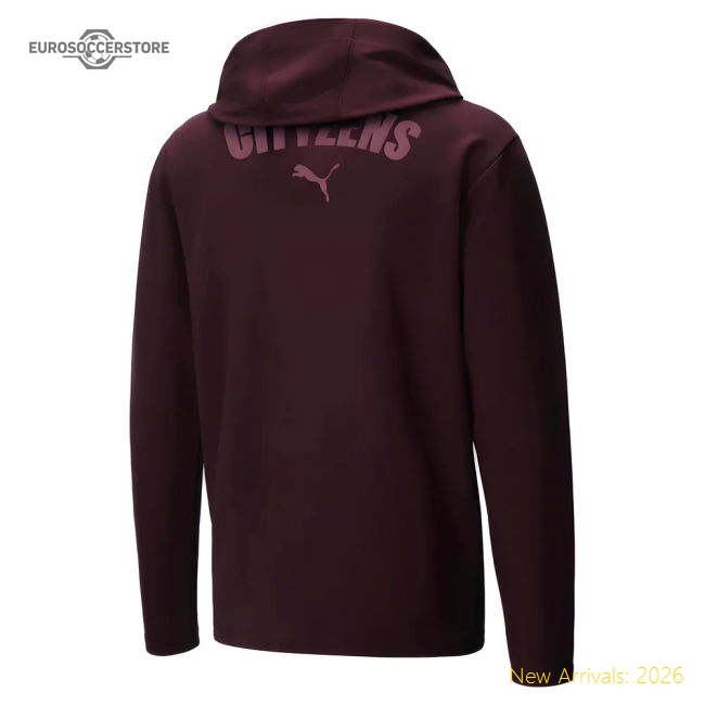 2024-2025 Man City Casuals Hooded Jacket (Dark Jasper)