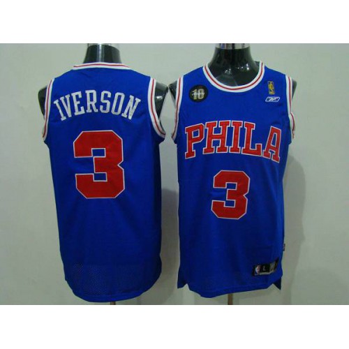 Blue PHI Philadelphia 76ers #3 Performance Jersey Premium Quality