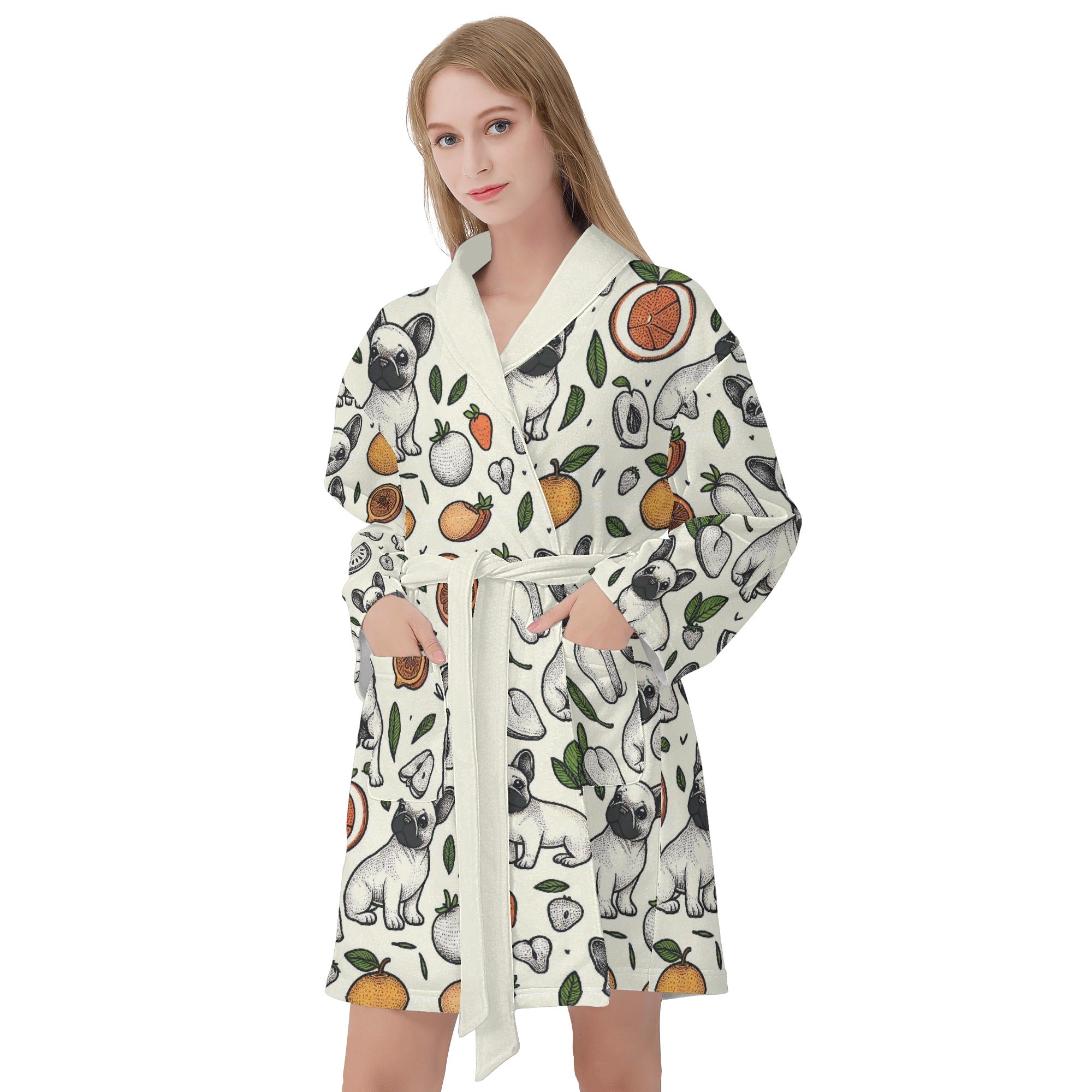Breed-specific Linda - Durable Women Bathrobe Indoor Use