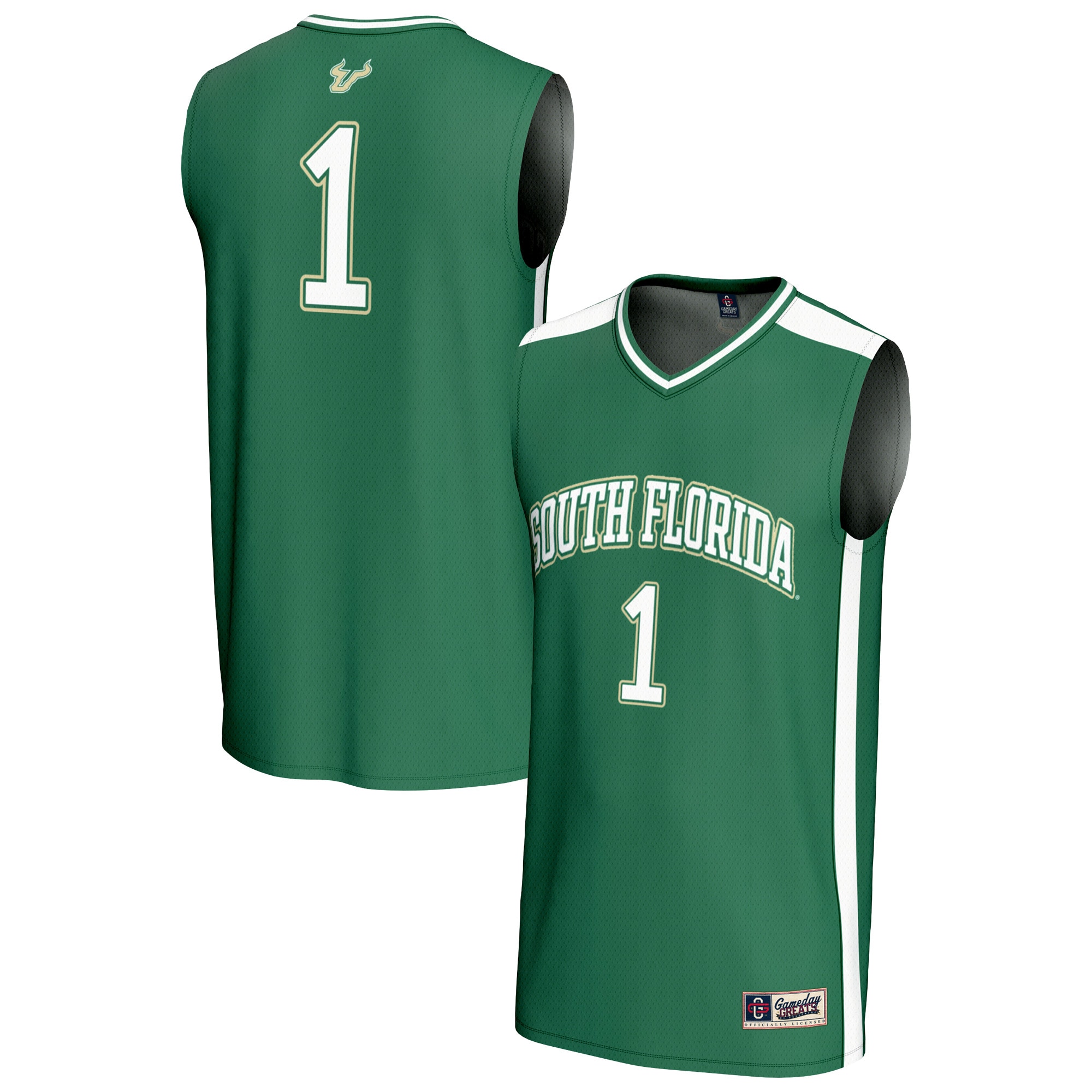 [NJP] South Florida Bulls GameDay Greats Youth Lightweight Collegiate Basketball Fashion Jersey - Green