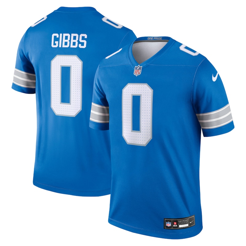 None Jahmyr Gibbs Record-Breaker DET Lions Professional Jersey