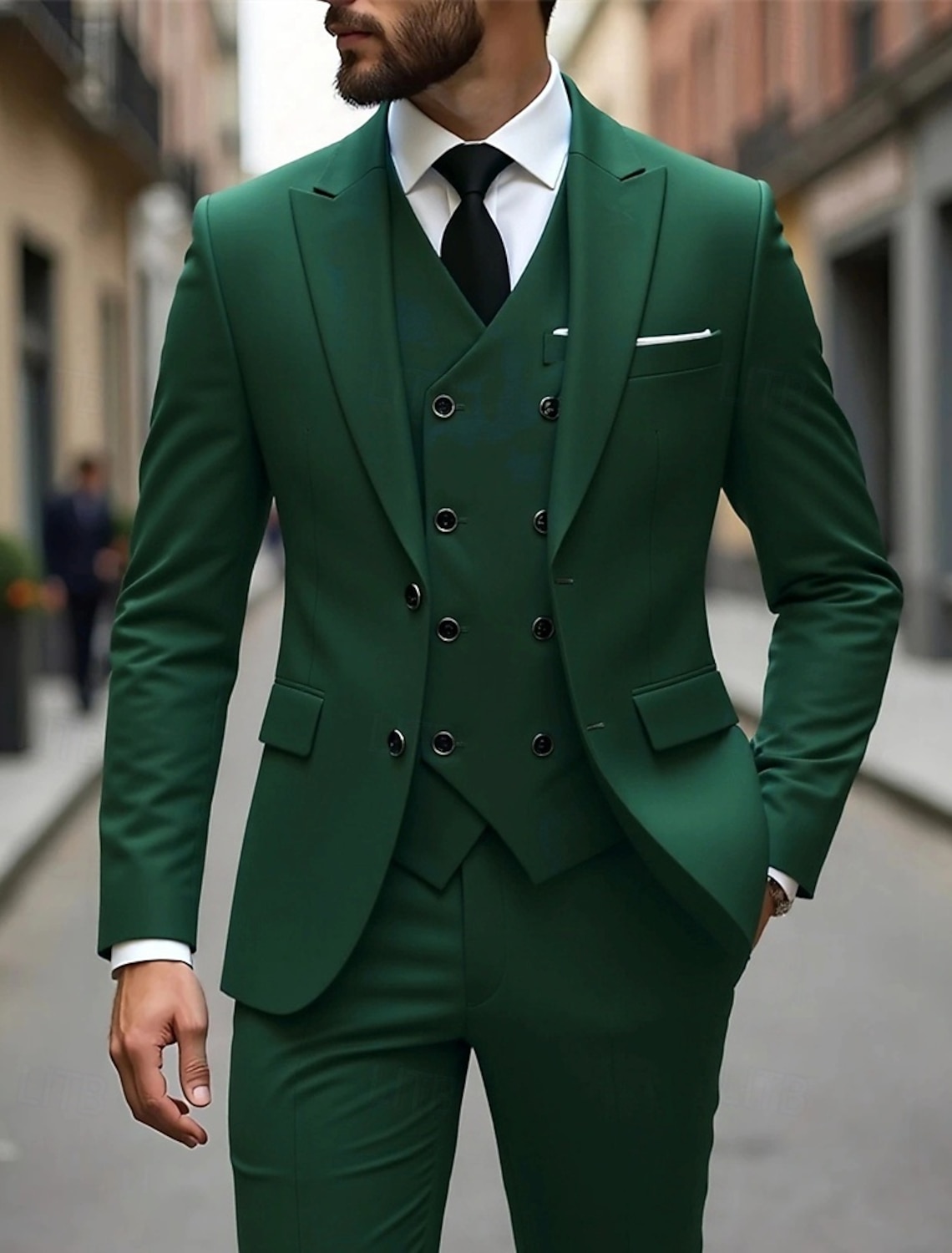 Men's Blazer+Vest+Dress Pants Blazer Vest Set Business Cocktail Party