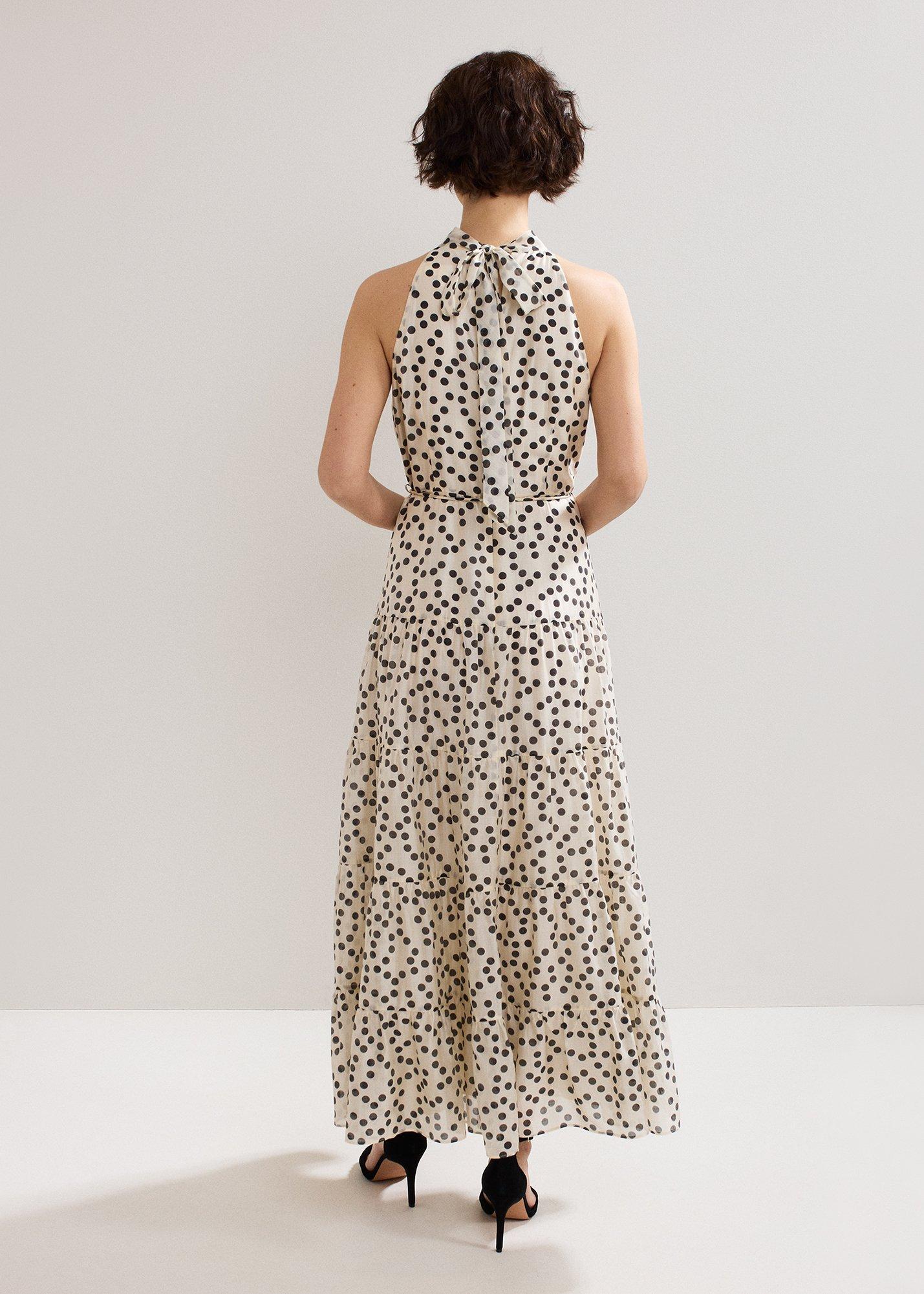 Nita Spot Tiered Maxi Dress