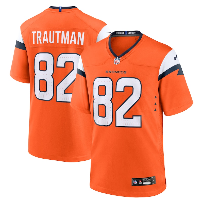 None Adam Trautman Champion DEN Broncos Genuine Jersey for NFL Fans