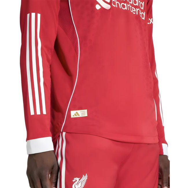 2025-2026 Liverpool Authentic Long Sleeve Home Shirt
