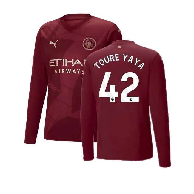 Premium-Quality Man City Yaya 42 2024 2024-2025 Man City Third Long...