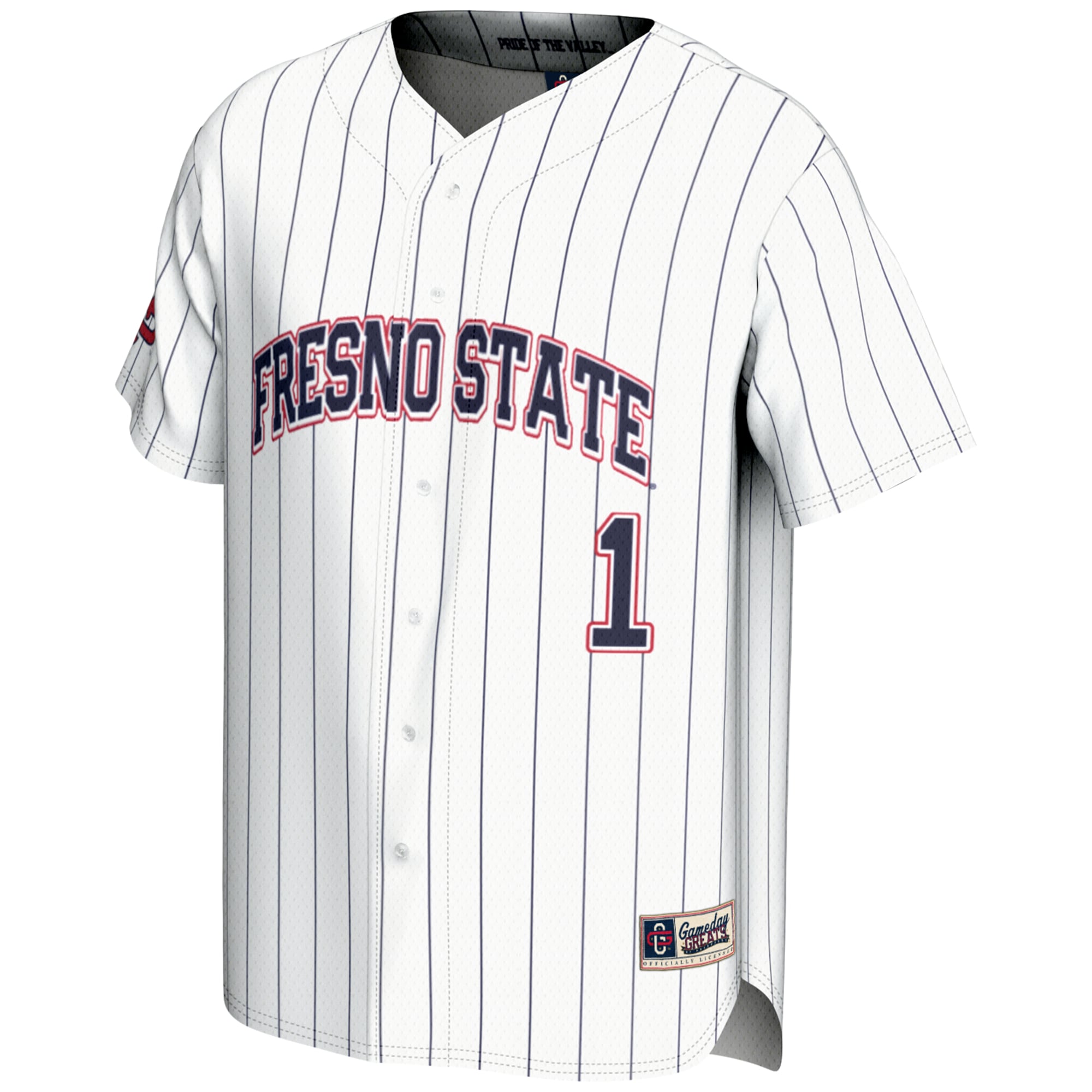 [NJP] Fresno State Bulldogs GameDay Greats Youth Lightweight Baseball Jersey - White