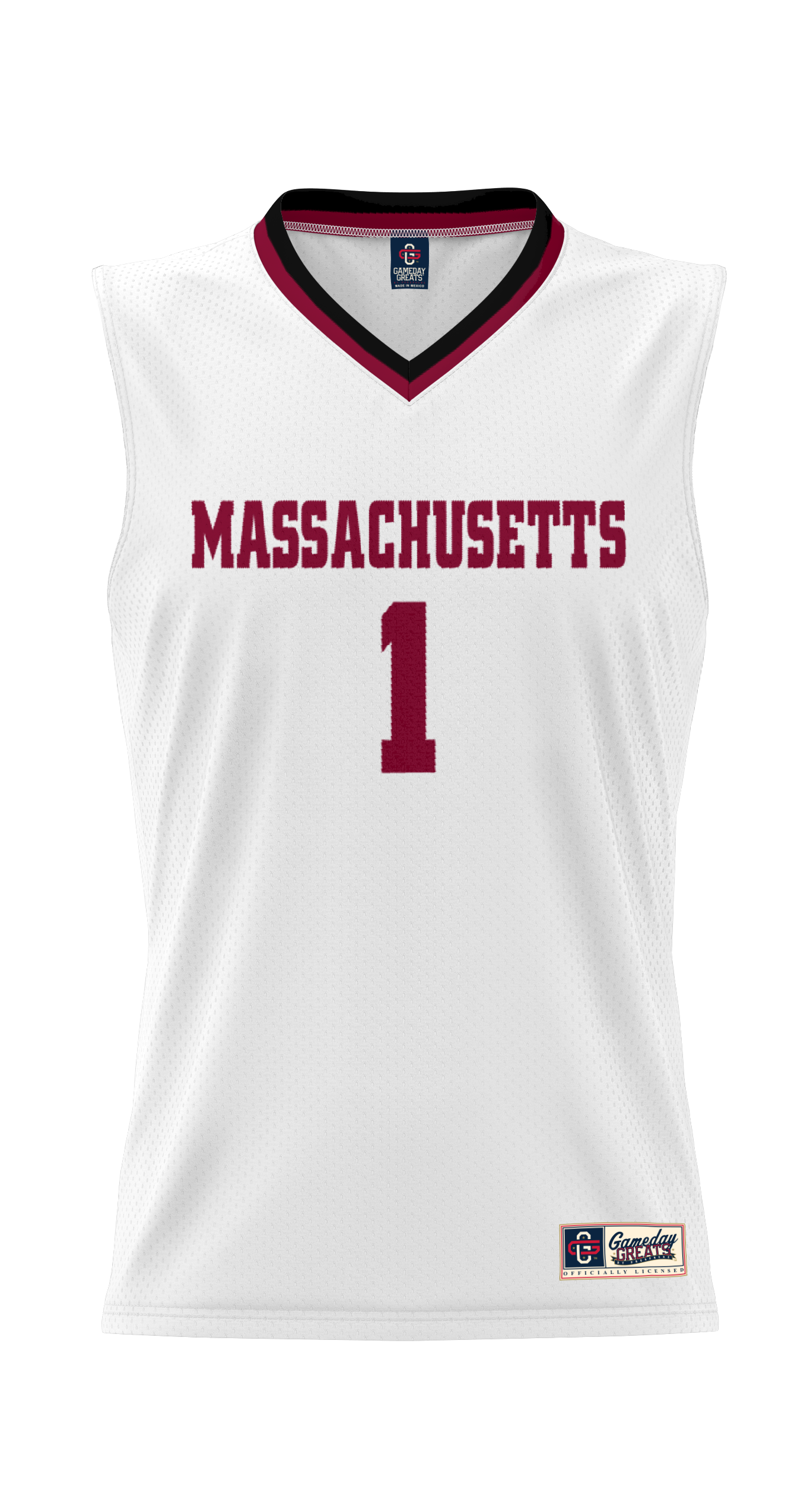 [DDG] UMass Minutemen GameDay Greats Lightweight Basketball Jersey - White