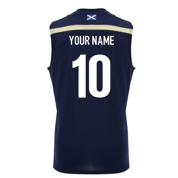 2026-2027 Scotland Rugby Sleeveless Training Shirt (Navy) (Your Name)