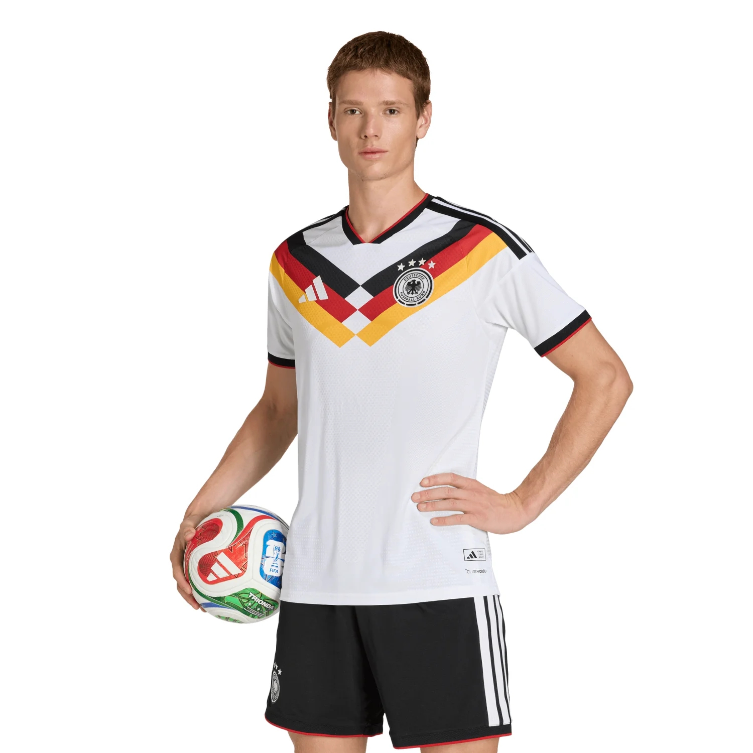 Germany 2026 Elite Home Jersey - Men's | Slim Fit Climacool+ Football Shirt with EQT Collar Performance Design