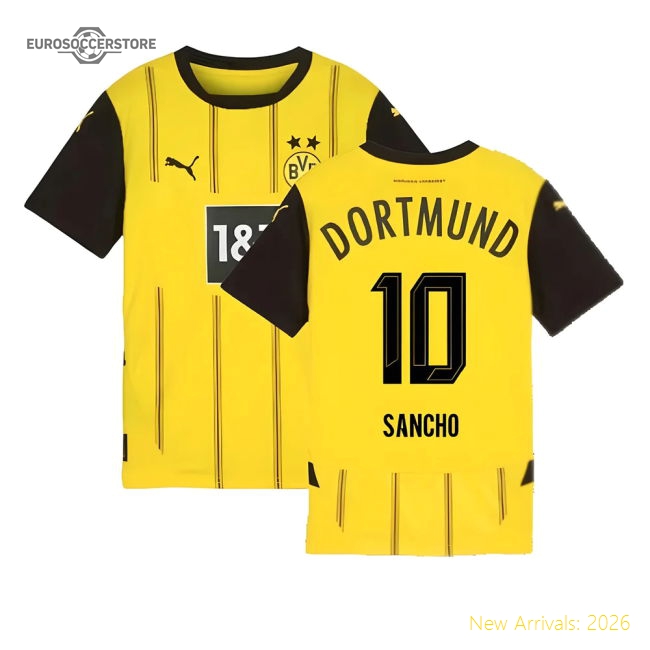 Trending 2024-2025 Borussia Dortmund Home Shirt (Kids) (Sancho 10)