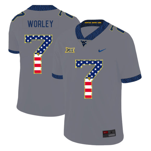 Men's None Gray 2024 breathable Daryl Worley #7 embroidered Jersey
