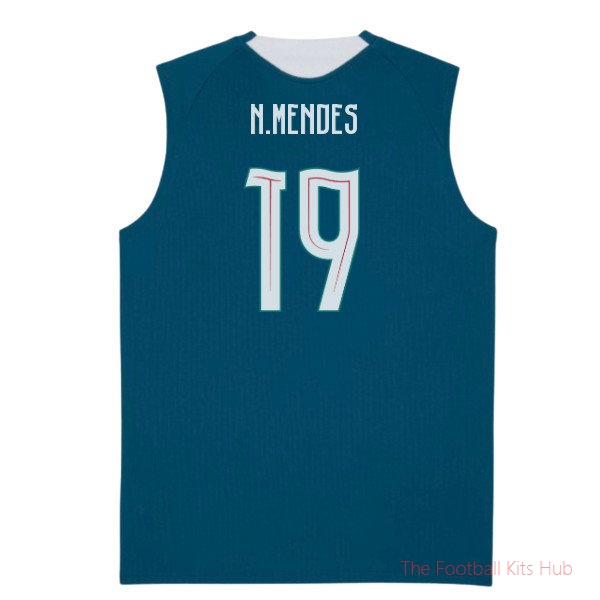2026-2027 Portugal Sleeveless Training Jersey (Ocean Tropic) (N.Mendes 19)