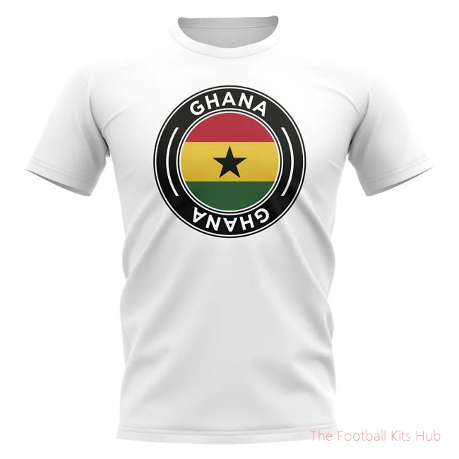 Ghana Football Badge T-Shirt (White)