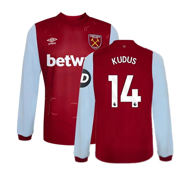 West Ham Official 2023-2024 Home Soccer Jersey - High Performance