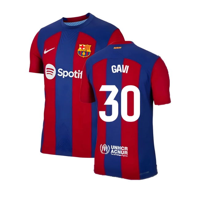 2023-2024 Camiseta Barcelona Local Hombres - Auténtica - Gavi 30