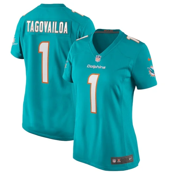 None Tua Tagovailoa Game Jersey - Aqua | NFL Player Jersey | NFL Footb