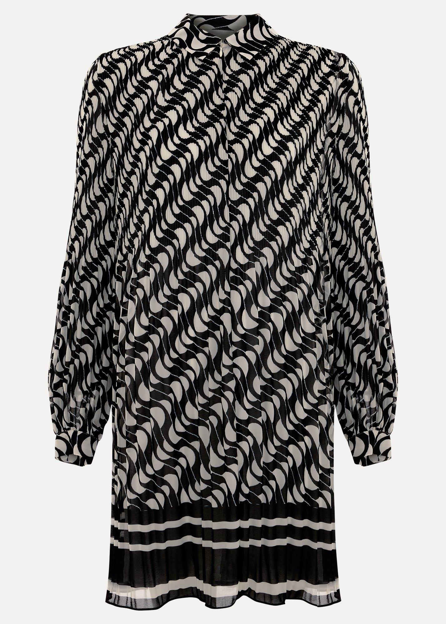 Petite Eleanor Geo Swing Pleated Dress