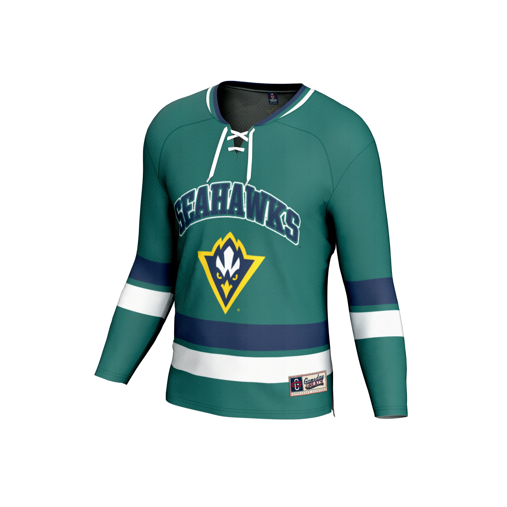 [NJP] UNC Wilmington Seahawks GameDay Greats Hockey Jersey - Teal