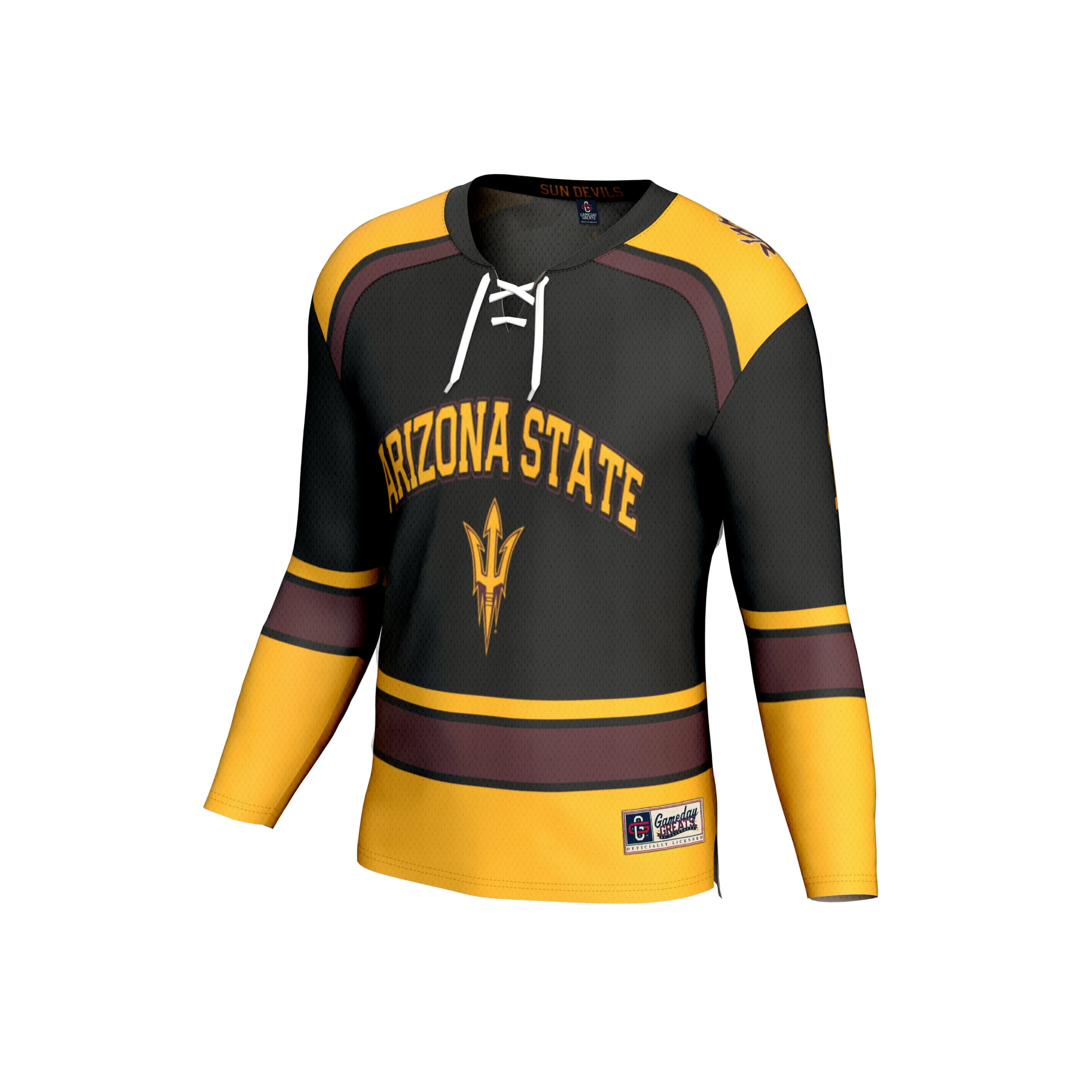 Arizona State Sun Devils GameDay Greats Unisex Lightweight Hockey Fashion Jersey - Black