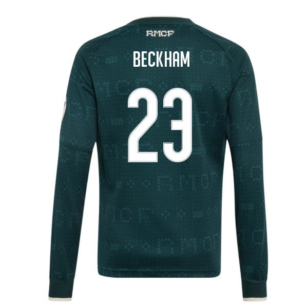 [DDJ] 2026 2027 Real Madrid Long Sleeve Shirt Away Uniform (Kids) (Beckham 23)