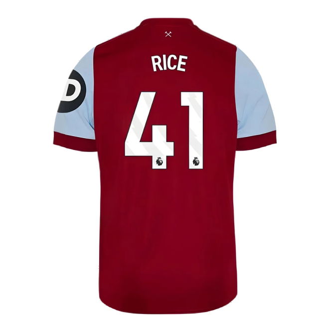 Kids RICE 41 Pro Style West Ham Home Elite Kit 2023-2024