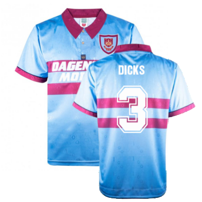 West Ham Retro official style Away Shirt 1995-1996 (Unisex