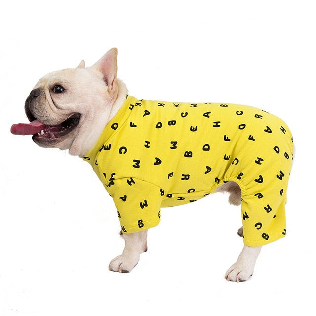 Letter Print Winter Clothes for French Bulldog (WS310)
