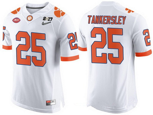 durabl Men's Clemson CLE Cordrea Tankersley #25 White 2017 Football