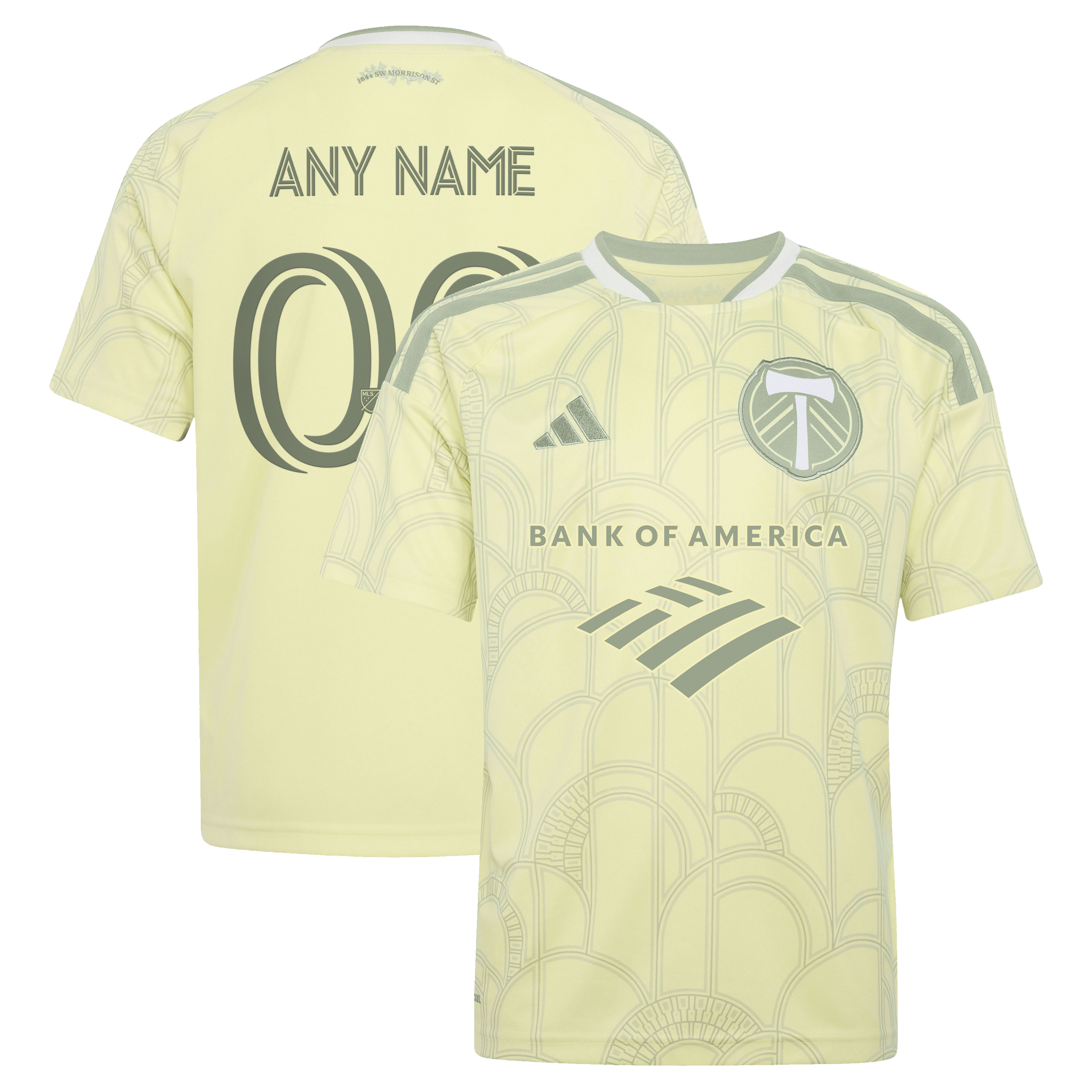 [SJH] Portland Timbers Youth 2026 Civic Stadium Kit Replica Custom Jersey - Yellow