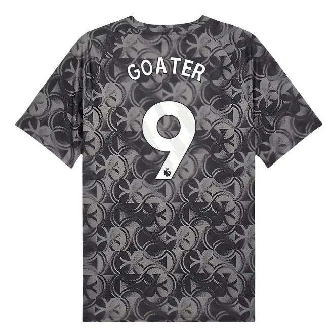 2025-2026 Man City Warm Up Jersey (Black) (Goater 9) (Collector's I...