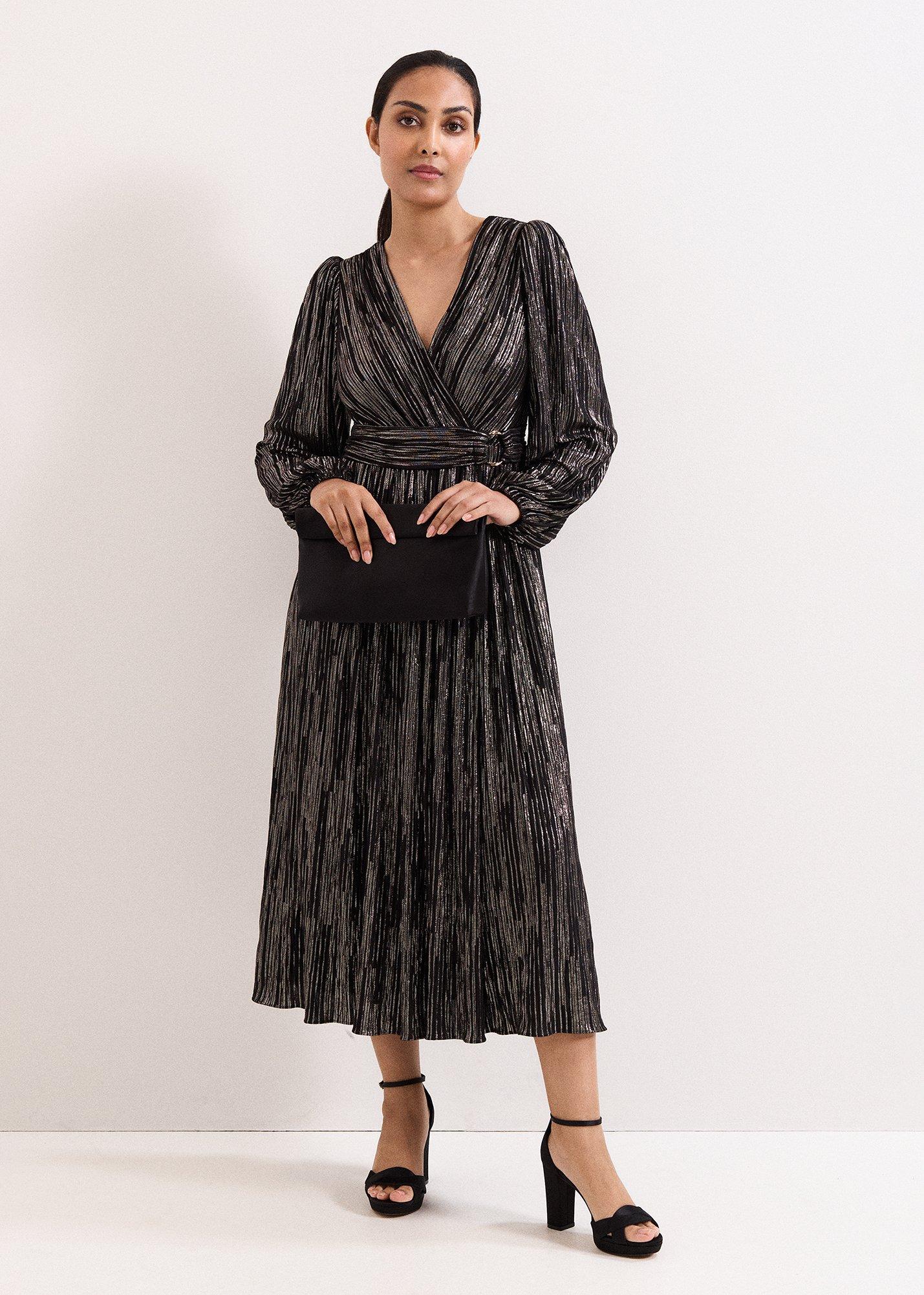 Petite Emre Stripe Midi Dress