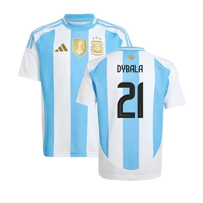 Cup 2024-2025 Argentina Home Shirt (Kids) (Dybala 21) Football
