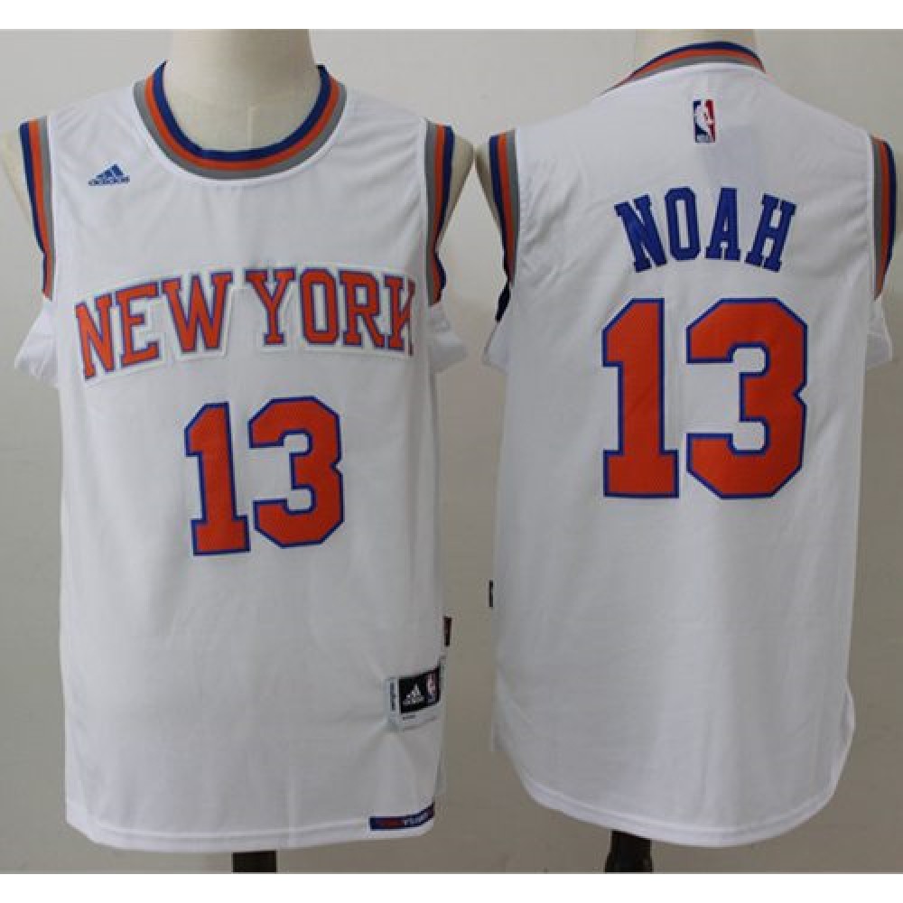Collector's Item Performance Men's Knicks #13 Joakim White Basketball Jersey